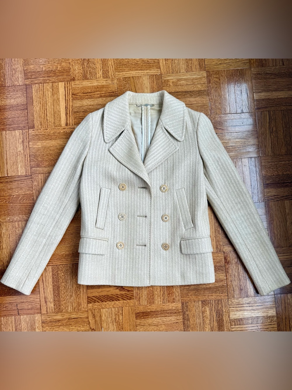 Massimo Dutti — Archival Woven Straw Blazer — Italian Fabric, Made in Portugal